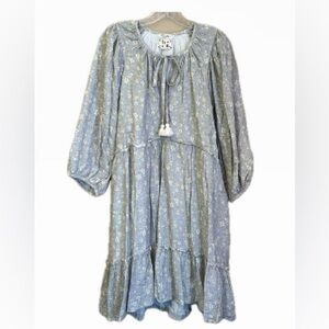 HS Gray Floral Dress Size XL